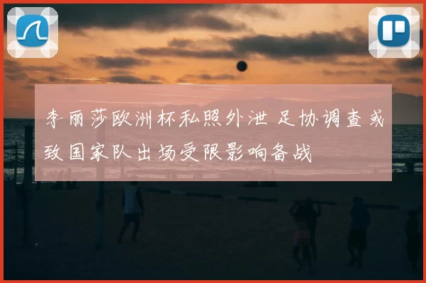 李丽莎欧洲杯私照外泄 足协调查或致国家队出场受限影响备战